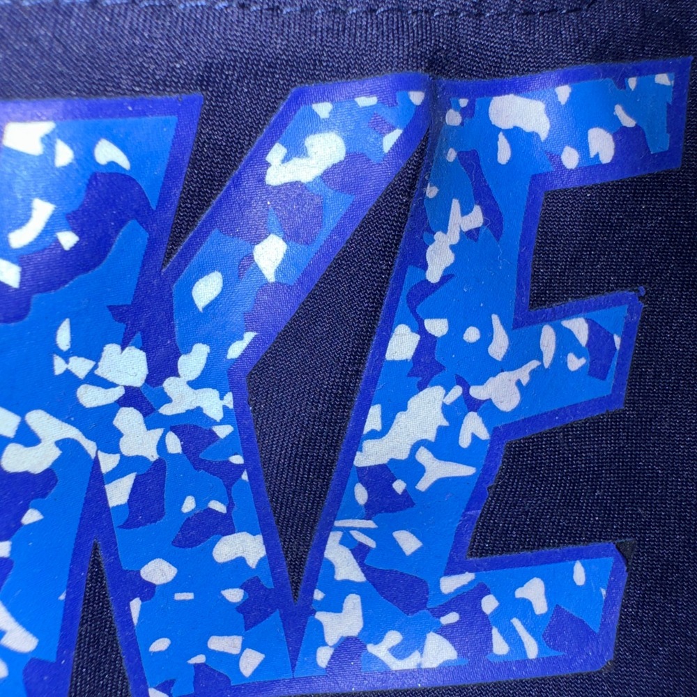 Nike Mens XXL Blue Camo Graphic Logo Athletic Basketball Shorts Navy Royal - Picture 6 of 9